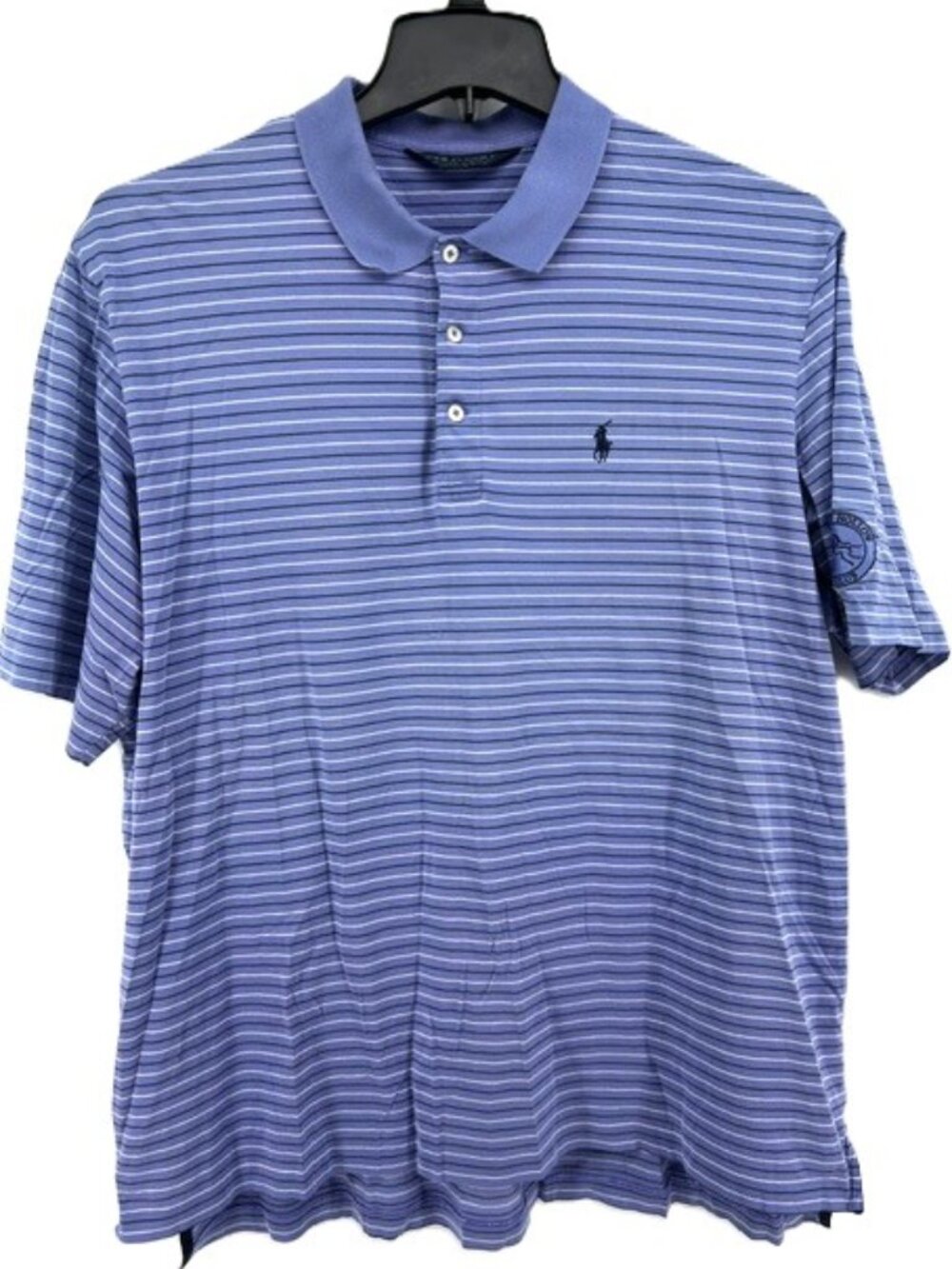 Polo Golf Ralph Lauren Shirt Large Knit Striped Sleepy Hallow Country Club